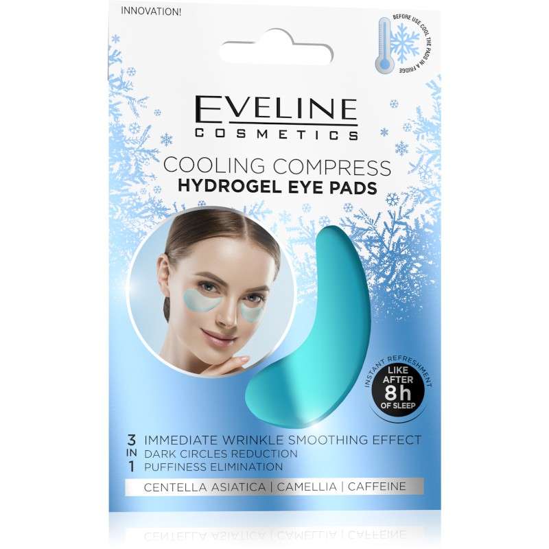 EVELINE Ice Cooling Compress Hydrogel Eye Pads 3 In 1  
