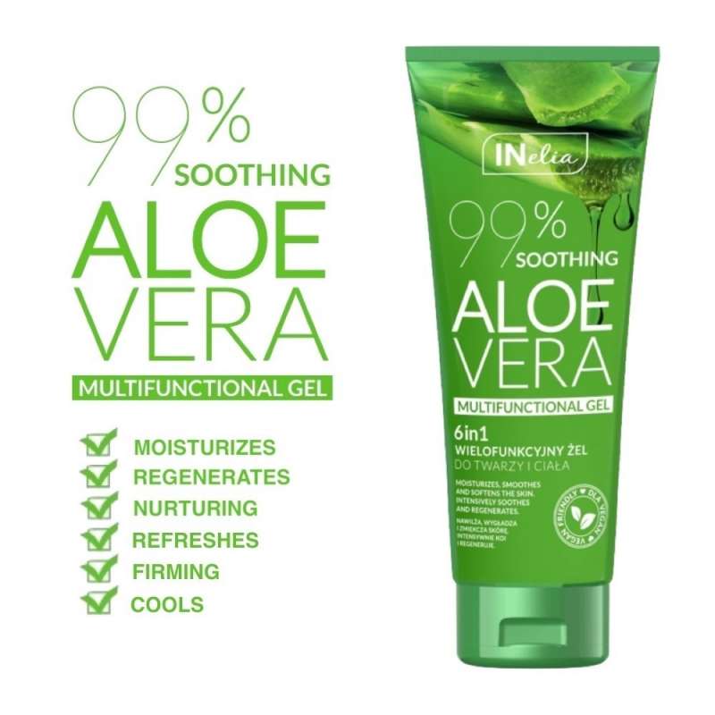6in1 Multifunctional Face And Body Soothing Aloe Vera Gel99% Aloe 250ml  
