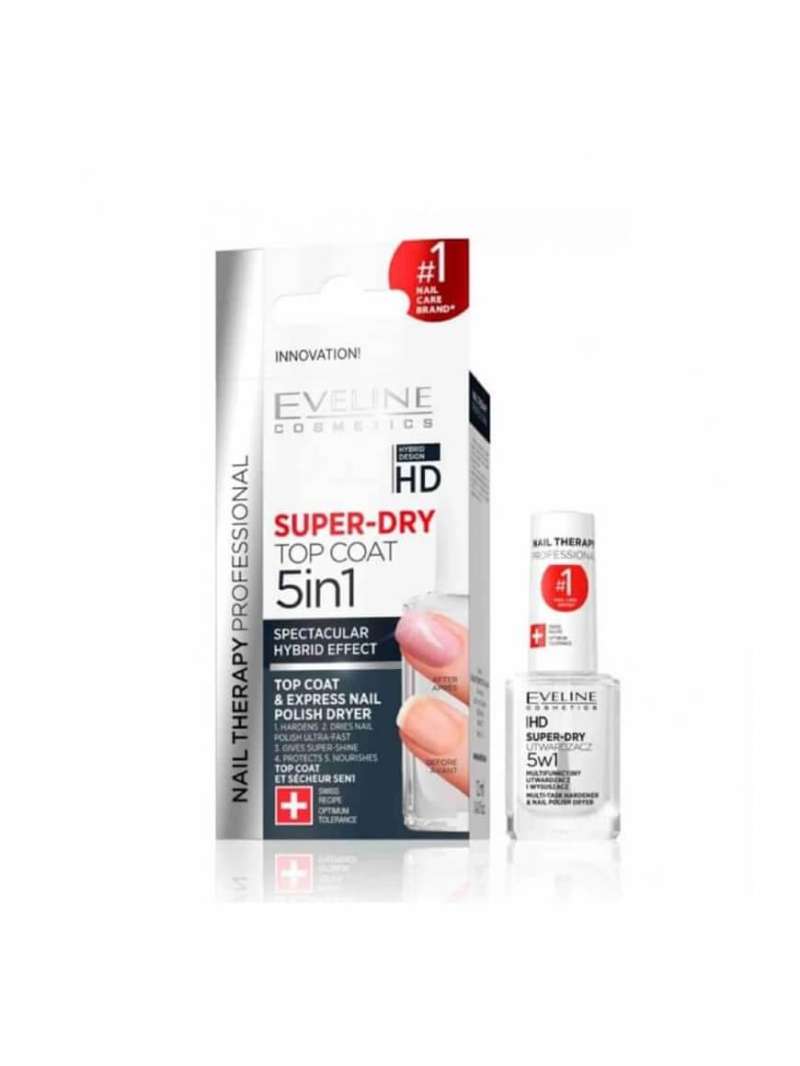 Eveline Nail Therapy Super Dry Top Coat 5 In 1  12ML  